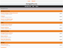 Tablet Screenshot of abridgedforums.com